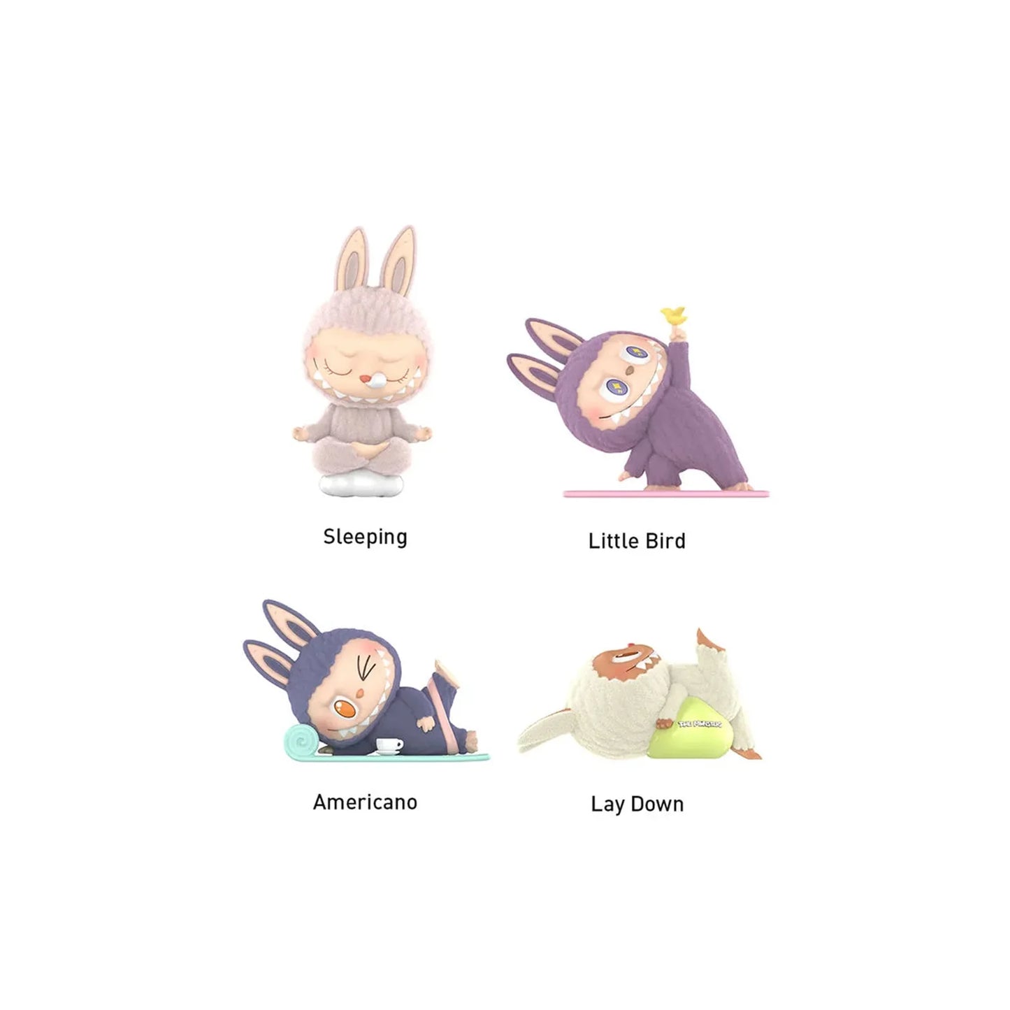 Pop Mart Labubu The Monsters Lazy Yoga Series Figures Mystery Box